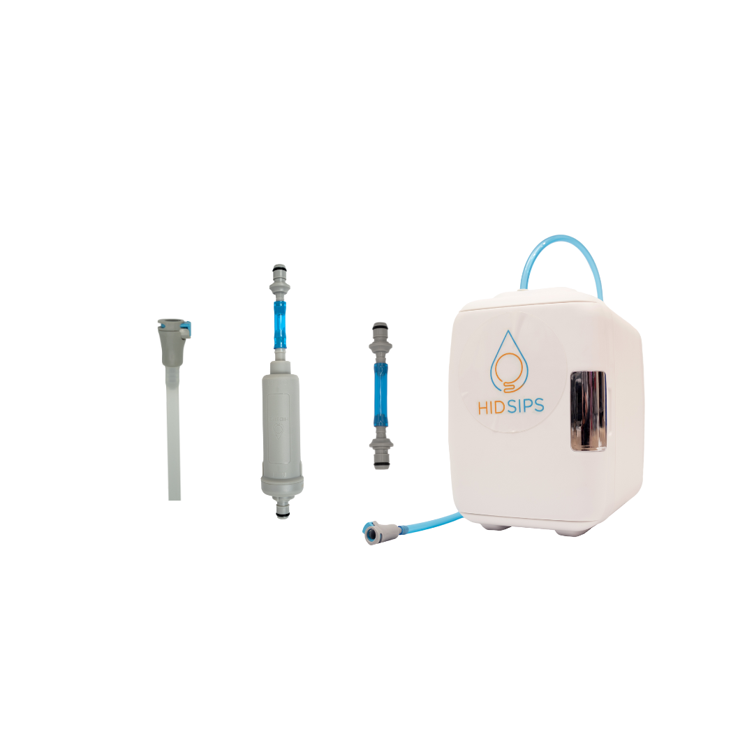 Kit de accesorios para dispensador de agua de escritorio con mini refrigerador de 4 litros, almacenamiento de agua, adaptador de bebidas, sistema de filtración de agua para dispensadores de jarras de agua