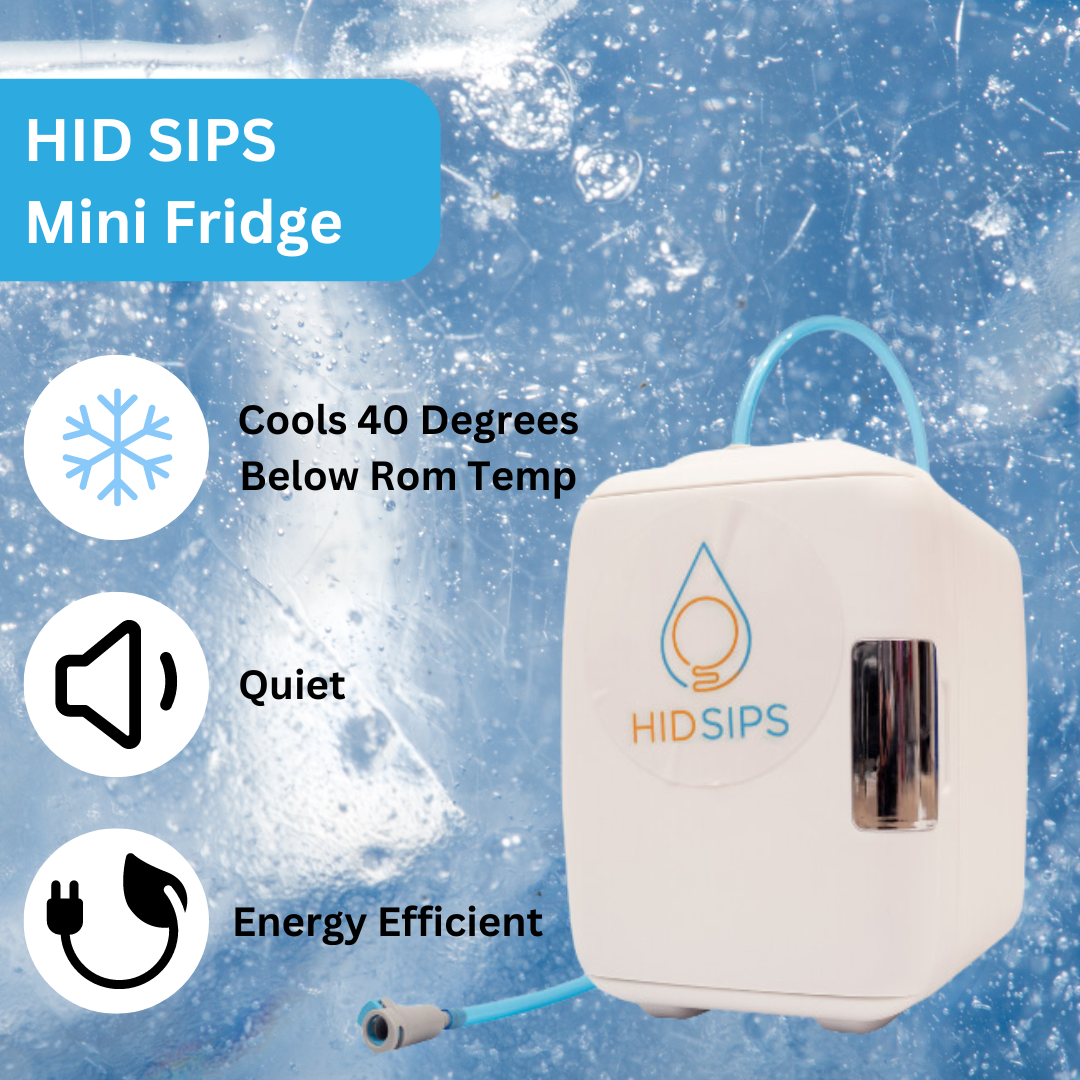 V2 Desktop Water Dispenser with 4L Mini Fridge | Bedside or Desktop Water Cooler with Dishwasher-Safe Reservoir | Filtered or Beverage-Ready Hydration System - Refurbished