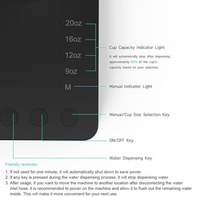 V2 Desktop Water Dispenser with 4L Mini Fridge | Bedside or Desktop Water Cooler with Dishwasher-Safe Reservoir | Filtered or Beverage-Ready Hydration System - Refurbished