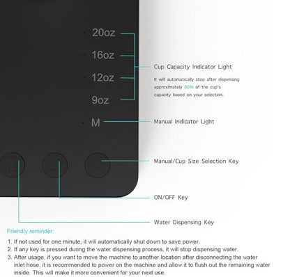 V2 Desktop Water Dispenser with 4L Mini Fridge | Bedside or Desktop Water Cooler with Dishwasher-Safe Reservoir | Filtered or Beverage-Ready Hydration System - Refurbished