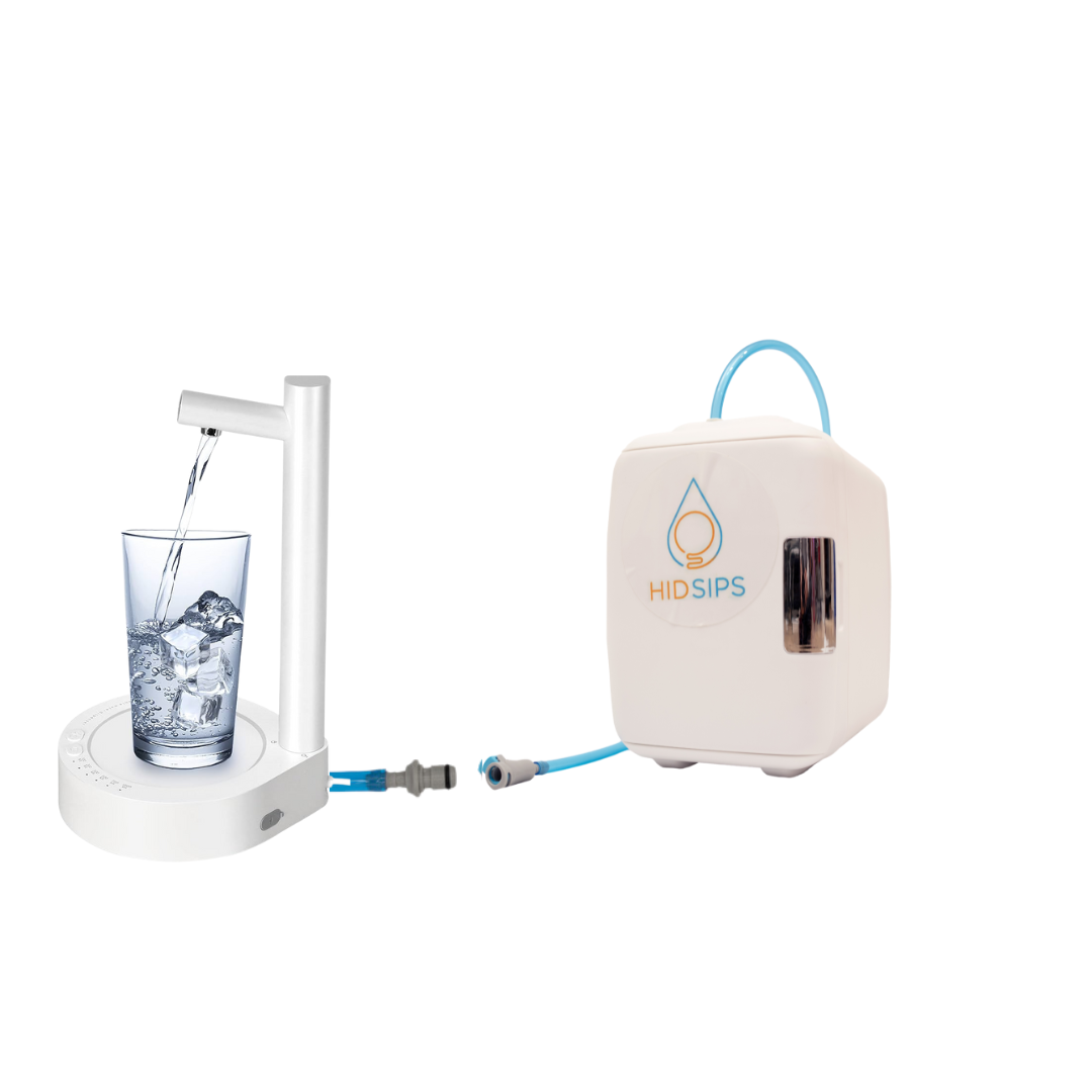 SYPS Desktop Water Dispenser Mini Fridge and Filtration System